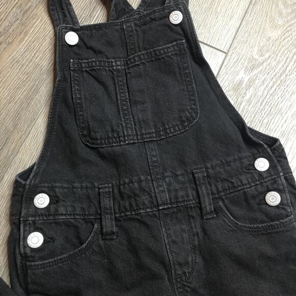 Old Navy Girls Slouchy Straight Dark Wash Workwear Jean Overalls Size S (6-7) - Picture 4 of 7